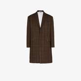 Thumbnail for your product : Calvin Klein Check print wool-silk blend coat
