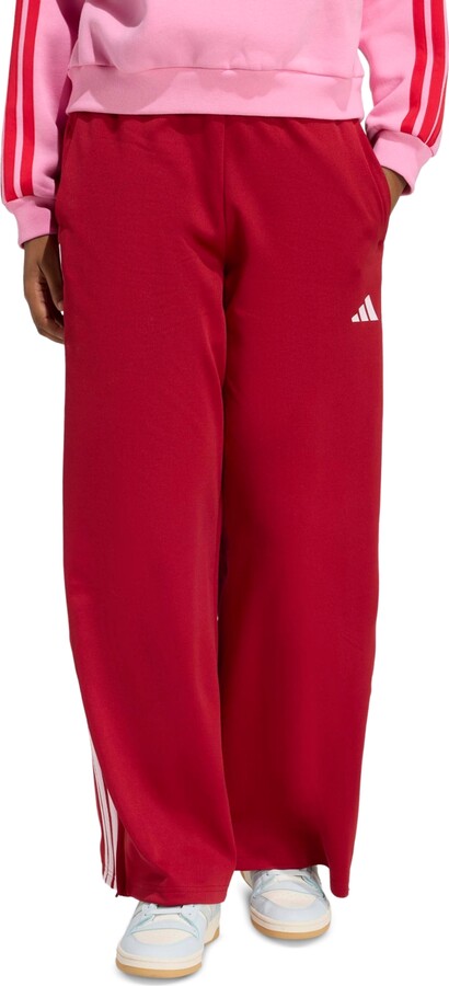 adidas Women's Sportswear Wide Leg Pants - Active Maroon/clear Pink