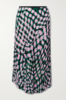 Thumbnail for your product : Diane von Furstenberg Mae Printed Crepe Midi Skirt - Pink