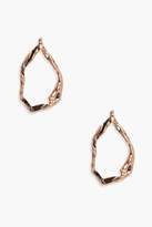 Thumbnail for your product : boohoo Cara Distressed Hoop Earrings