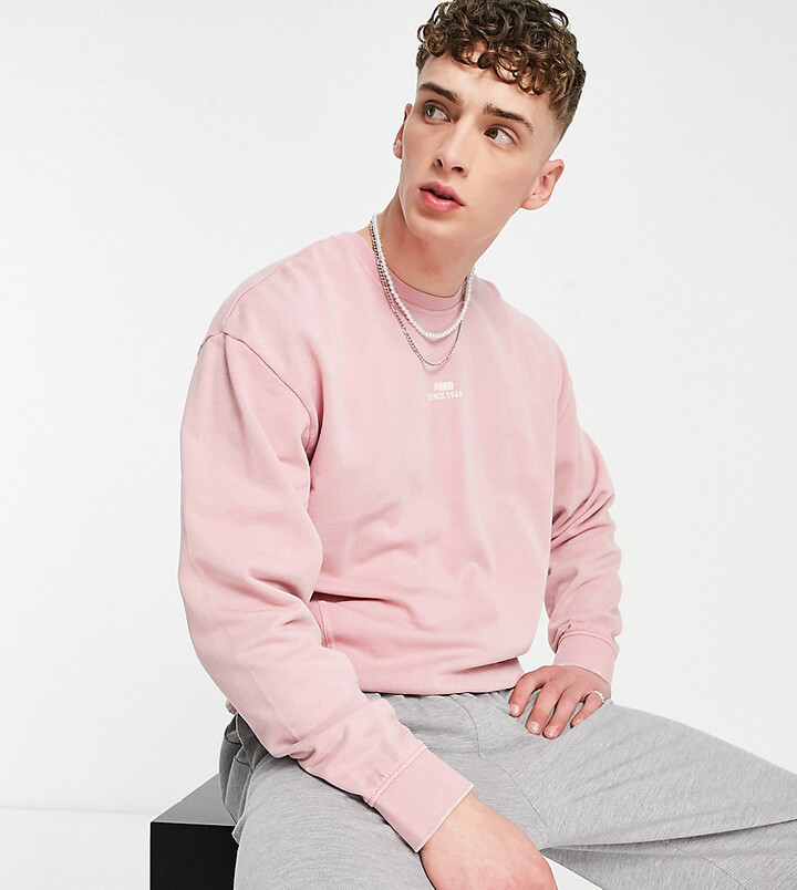 Puma oversized sweatshirt in washed powder pink exclusive to ASOS -  ShopStyle