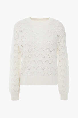 Velvet by Graham & Spencer Nola pointelle-knit sweater