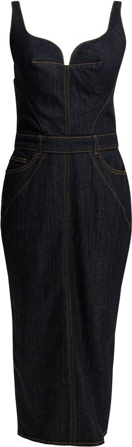 Givenchy Raw Denim Kickback Dress