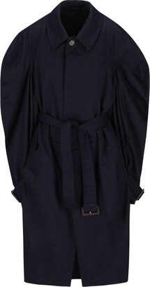 Balenciaga Twisted Puff-Sleeved Trench Coat