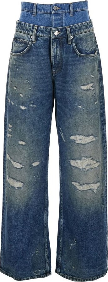 Dolce & Gabbana Double-Waisted Wide-Leg Jeans
