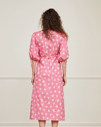Fabienne Chapot Charlie Pink Heart Midi Dress - ShopStyle