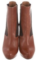 Thumbnail for your product : Fendi Leather Platform Ankle Boots
