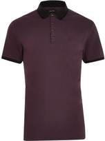 Thumbnail for your product : River Island Mens Big and Tall purple polo shirt