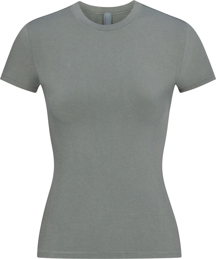 skims New Vintage Long Sleeve T-Shirt - Marble, SKIMS