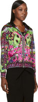 Thumbnail for your product : Versace Green & Pink Psychedlic Print Bomber Jacket