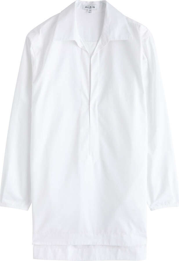 Alaia Cotton-poplin Mini Tunic Dress