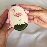 Thumbnail for your product : House O'Fellows Flamingo Embroidery Hoop