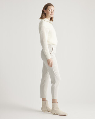 Quince Stretch Crepe Pleated Ankle Pants - ShopStyle