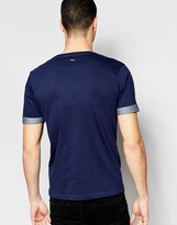 Thumbnail for your product : Firetrap Burnout Crew Neck T-Shirt with Roll Sleeves