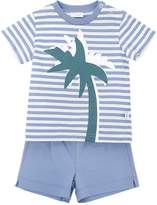 Thumbnail for your product : Il Gufo Palm Tree Cotton Jersey T-shirt & Shorts