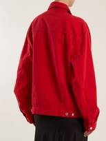 Thumbnail for your product : Katharine Hamnett Ted Oversized Denim Jacket - Womens - Red