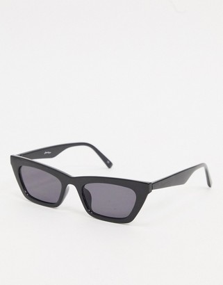 Jeepers Peepers slim square sunglasses in black