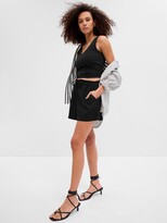 Gap Factory 4″ Mid Rise Linen-Blend Pull-On Shorts