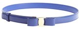 Thumbnail for your product : Ferragamo blue patent leather bow detail 'Miss Vara' skinny belt