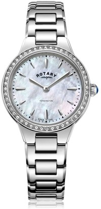 Rotary Watches White Kensington Ladies Quartz