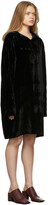 Thumbnail for your product : MM6 MAISON MARGIELA Black Velvet Hoodie Dress