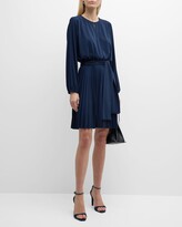 Thumbnail for your product : Marella Dada Pleated Blouson-Sleeve Jersey Dress
