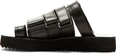Thumbnail for your product : V Ave Shoe Repair Black Leather Handmade Axis Sandals