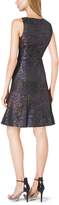 Thumbnail for your product : Michael Kors Collection Inverted-Pleat Silk-Jacquard Dress