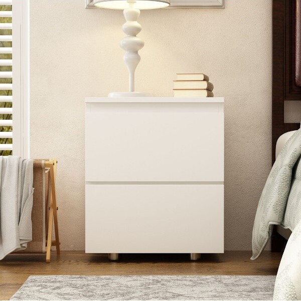 Famapy2DrawerNightstandSetBedroomModernDesignedBedsideDresserEndTableChest