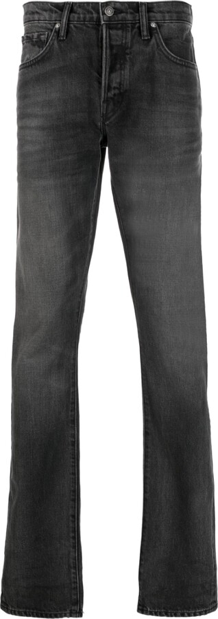 Tom Ford Logo-Patch Straight-Leg Jeans - ShopStyle