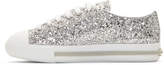 Thumbnail for your product : Miu Miu Silver Glitter Sneakers