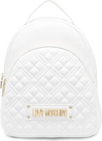 Thumbnail for your product : Love Moschino Logo-Plaque Quilted Backpack