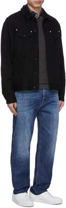 Denham Jeans Raw cuff paint splatter jeans