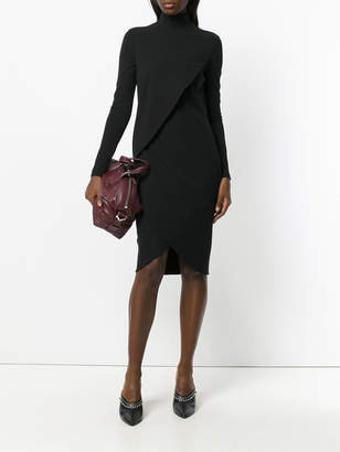 Givenchy turtle-neck fitted midi dress