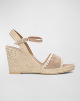 Thumbnail for your product : Aquatalia Jiliana Suede Stitch Wedge Espadrille Sandals