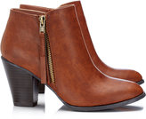 Thumbnail for your product : Wallis Tan Side Zip Ankle Boot