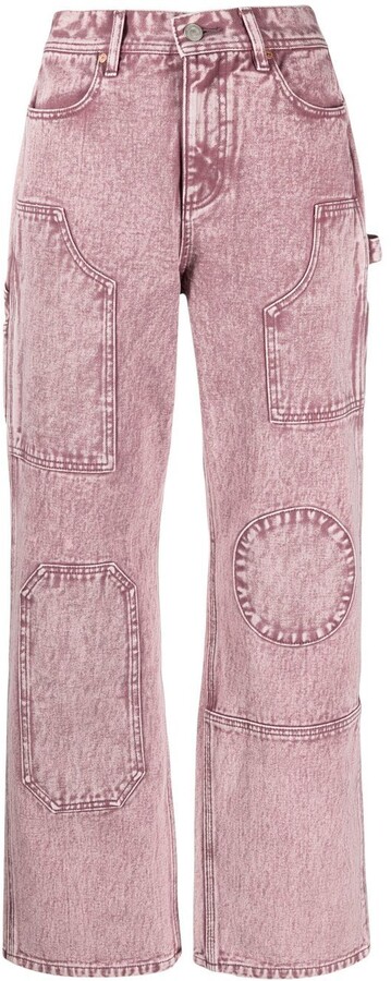 NEXT Womens Pink Denim Straight Jeans Taglia 10 L27 in 
