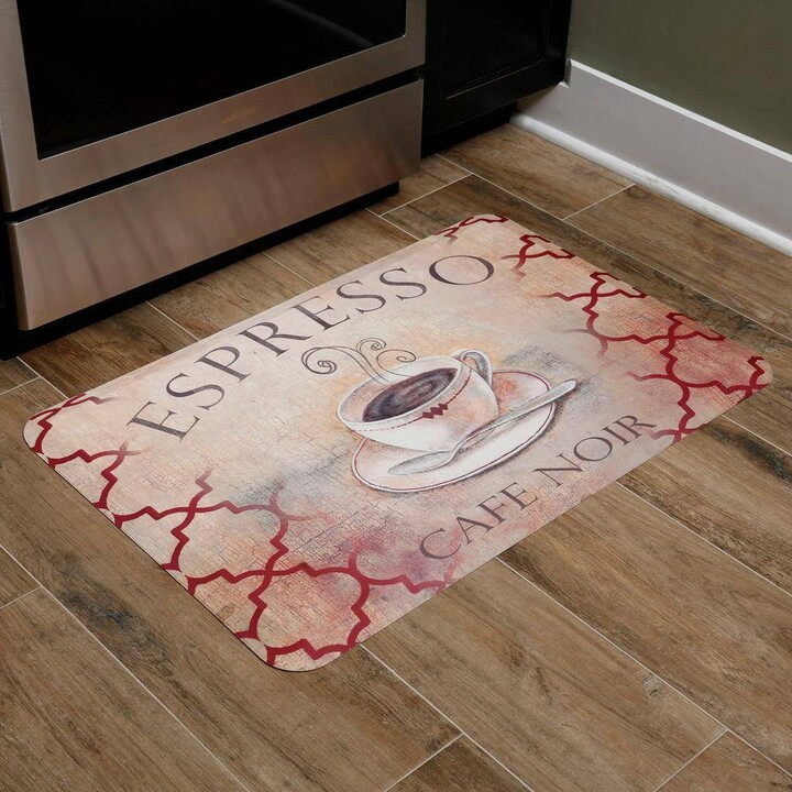 J&V Textiles Cloud Comfort Cafe Noir 24 in. x 36 in. Anti-Fatigue Kitchen Mat