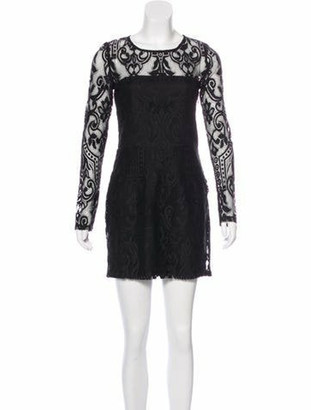 Alexis Long Sleeve Lace Mini Dress Black