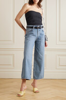 Thumbnail for your product : Gold Sign The Storey Cropped High-rise Wide-leg Jeans - Blue