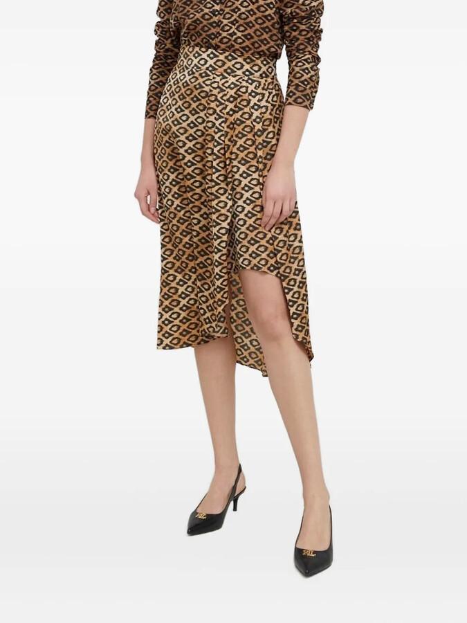 Scotch & Soda Pleated Leopard-Print Skirt