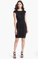Thumbnail for your product : Jax Studded Ponte Knit Sheath Dress