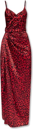 Dolce & Gabbana Leopard-Printed Satin Maxi Dress