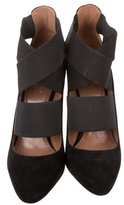 Thumbnail for your product : Alaia Suede Round-Toe Booties