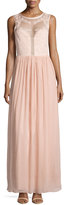 Thumbnail for your product : Nicole Miller Sleeveless Rose-Beaded Gown, Blush