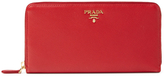 Thumbnail for your product : Prada Saffiano Leather Zip Around Long Multi-Card Wallet