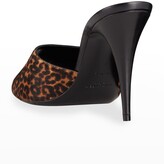 Thumbnail for your product : Saint Laurent Leopard-Print Slide High-Heel Sandals