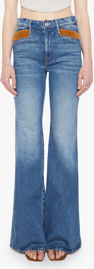 Mother The Pointy Doozy Contrast Pocket Wide Leg Jeans