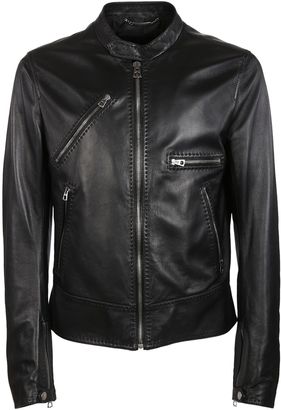 Dolce & Gabbana Zipped Leather Jacket