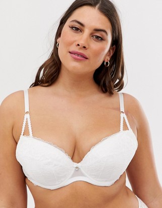 Ann Summers Curve Sexy Lace plunge bra in white - ShopStyle
